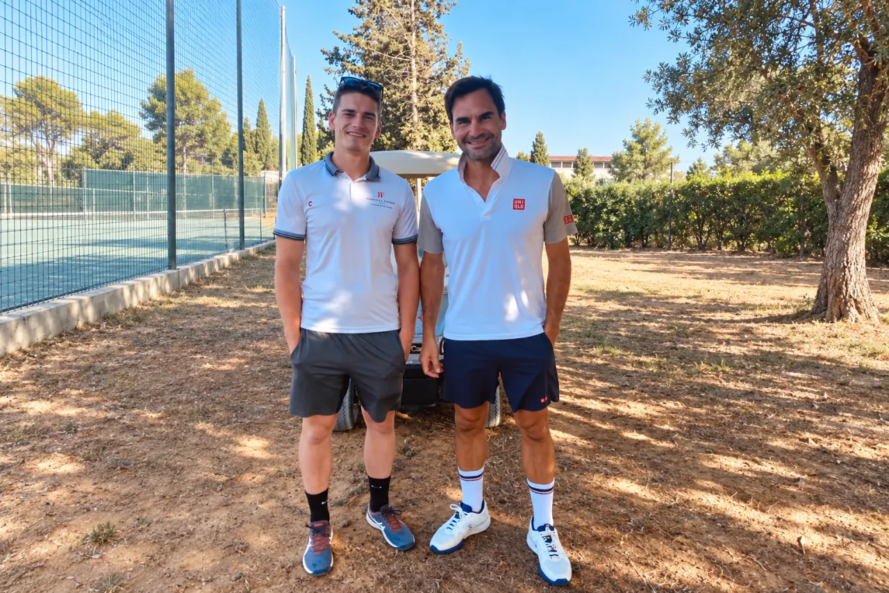 Toni Ulčar together with Roger Federer