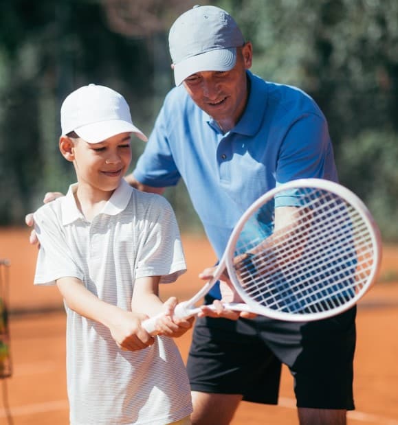 Tennis player and tennis coach